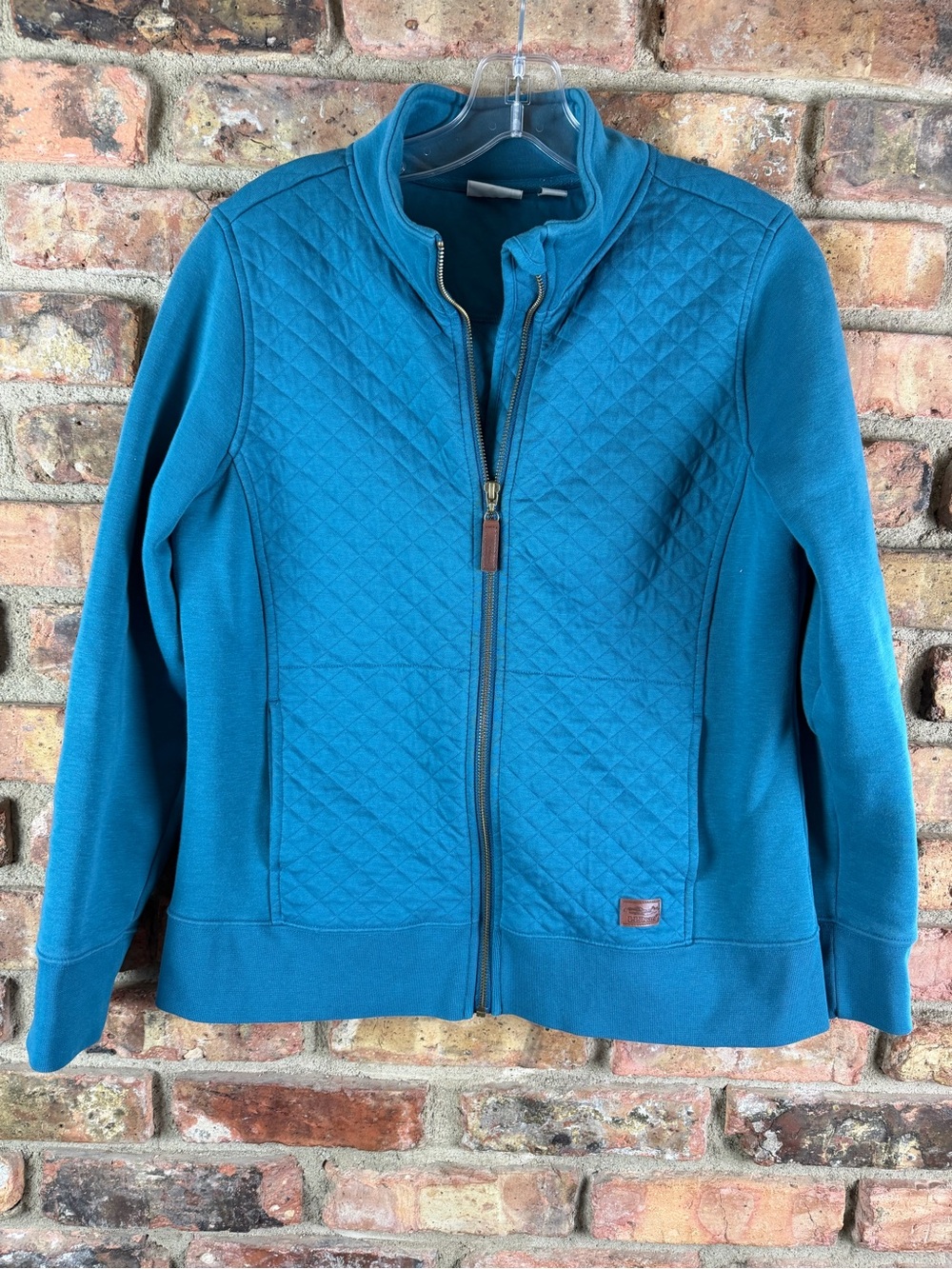 L.L.Bean Womens Quilted Full Zip Blue Size M Layer Casual Outdoor